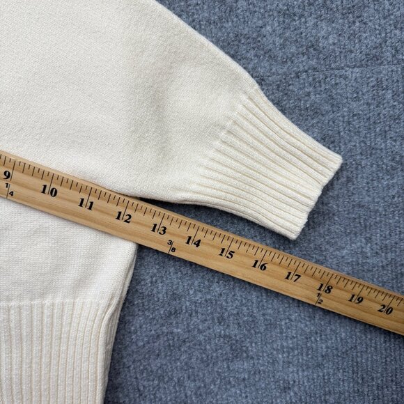 Taylor Swift Knit Varsity Sweater Collegiate Red Era Ivory Maroon Womens S/M - Picture 12 of 12